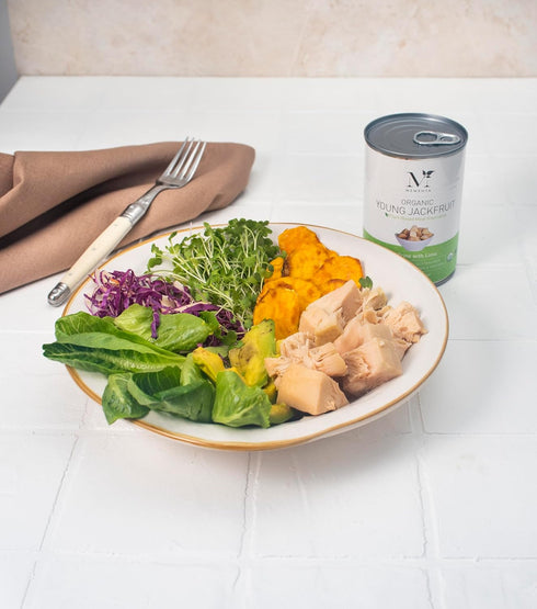 14.1 oz (Pack 3) Mementa Inc Organic Young Jackfruit in Brine, of - Vegan Meat Alternative, Plant Based Meat, Jackfruit