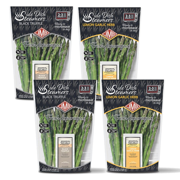 JMB Produce Side Dish Steamers - Asparagus Lemon Garlic - Asparagus Black