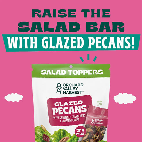 0.85 oz (Pack 7) Orchard Valley Harvest Salad Toppers Glazed Pecans with Sweetened Cranberries & Roasted Pepitas