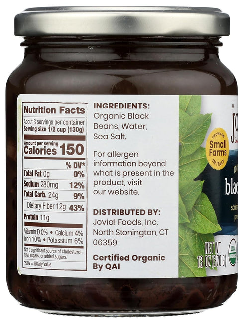 13 OZ JOVIAL Organic Black Beans