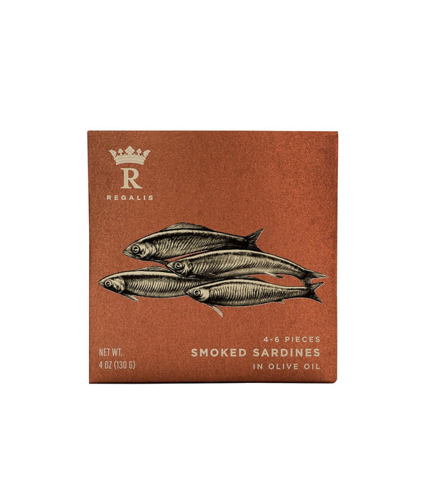 Regalis Conservas, Smoked Sardines, Spanish Tinned Seafood, 12/130g