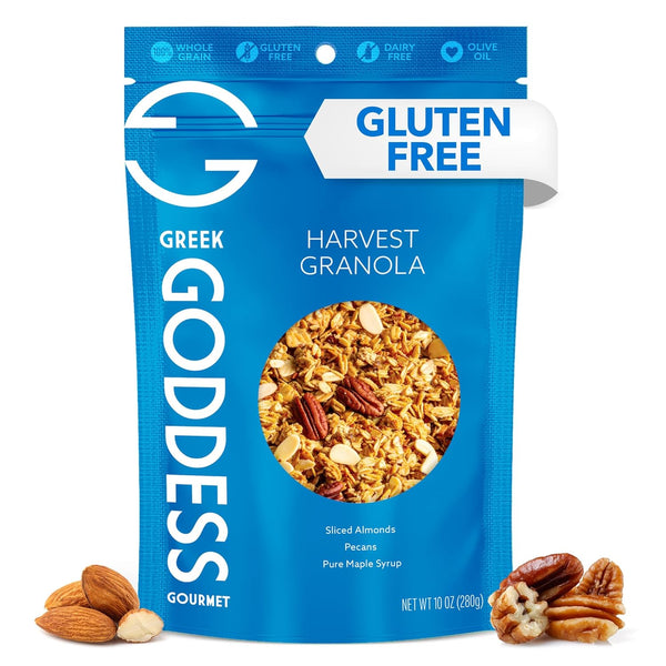 Greek Goddess Gourmet Harvest Granola with Pecans, Almonds, Coconut & Maple Syrup,