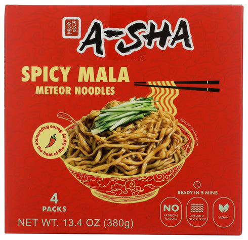 4pk, 13.4 OZ A-Sha Galaxy Noodles with Spicy Sauce