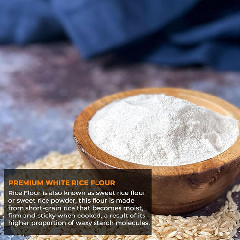 1 NY SPICE SHOP Rice Flour - White Rice Atta - Rice Flour Ground - All Natural Rice Starch Flour - Rice Grain Flour