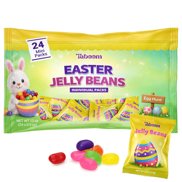 Easter Jelly Beans Mini Packs 24 Count - Assorted Fruit Flavored Jelly