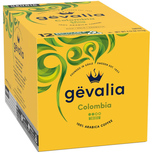 12 (Pack 3) Gevalia Colombian Coffee K-Cup Pods ct. Box