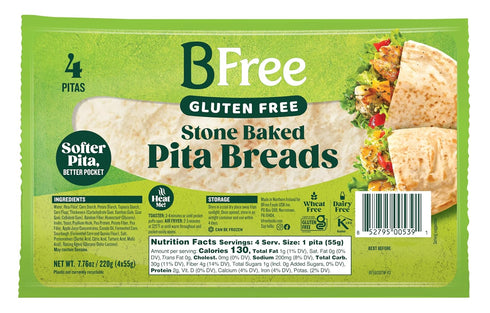 7.76 Oz. (Pack 3) Bfree Gluten Free Stone-Baked Pita Bread