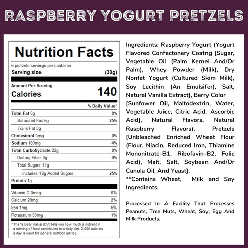3 Lb WinCrest Raspberry Yogurt Pretzels - Case
