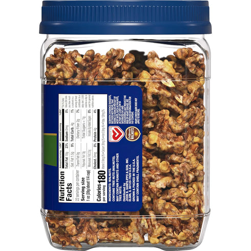 Pack 22 oz, 100% Fisher Chef's Naturals Walnut Halves & Pieces Pantry PET California Unsalted Walnuts for Baking