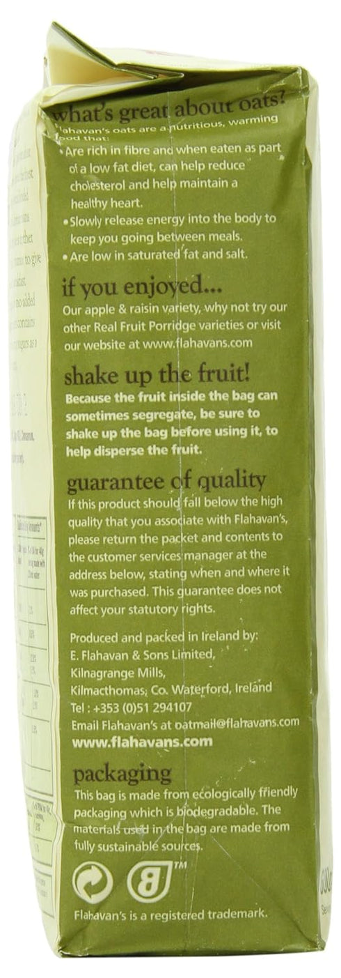 21.16-Ounce (Pack 4) FLAHAVAN'S Real Fruit Porridge with Apples & Raisins, Whole Grain Oats, Bags