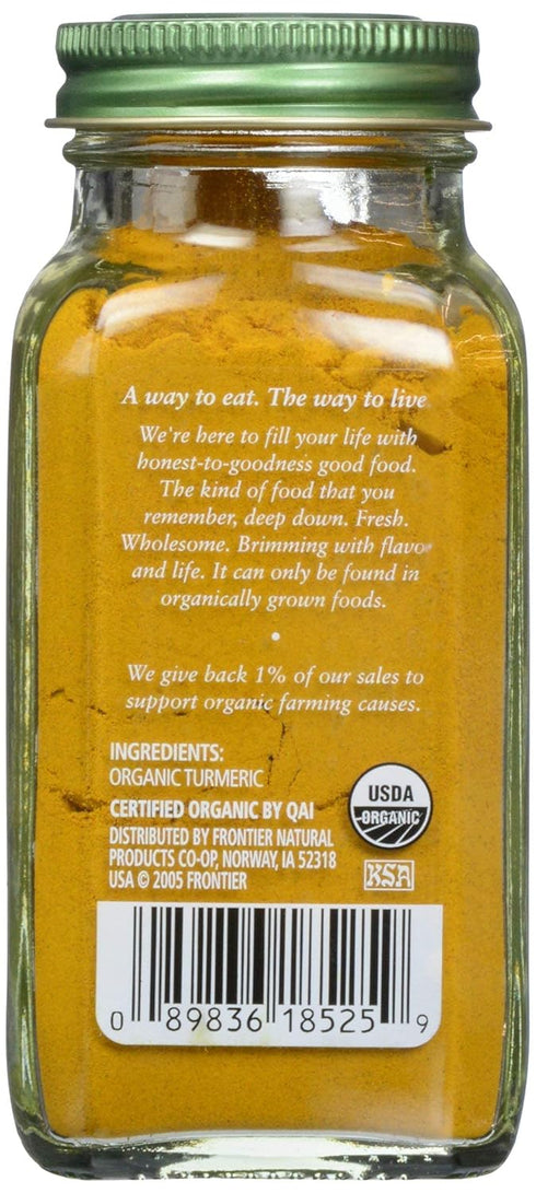 Simply Organic Ground Turmeric Root, Certified Organic, 2.38 oz, Pack of 2