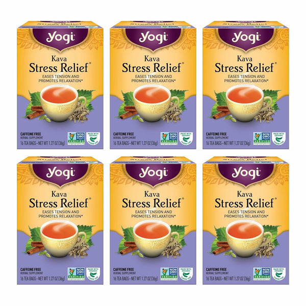 Yogi Tea - Kava Stress Relief (6 Pack) - Eases Tension and