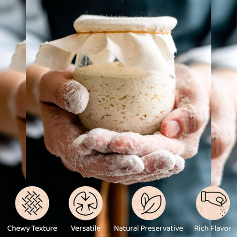 75 Living Dough - Year Old Einkorn Wheat Flour Ancient Grain Sourdough Starter Culture - Active & Live Organic