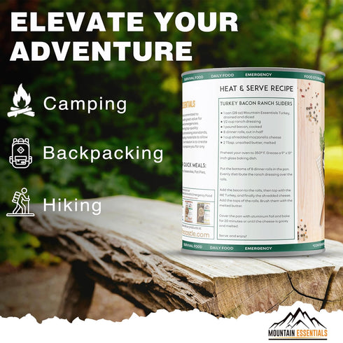 28 Oz 5-Year 1 Pack MOUNTAIN ESSENTIALS All Natural Canned Turkey Fully Cooked, Ready to Eat White Meat Pantry Staple