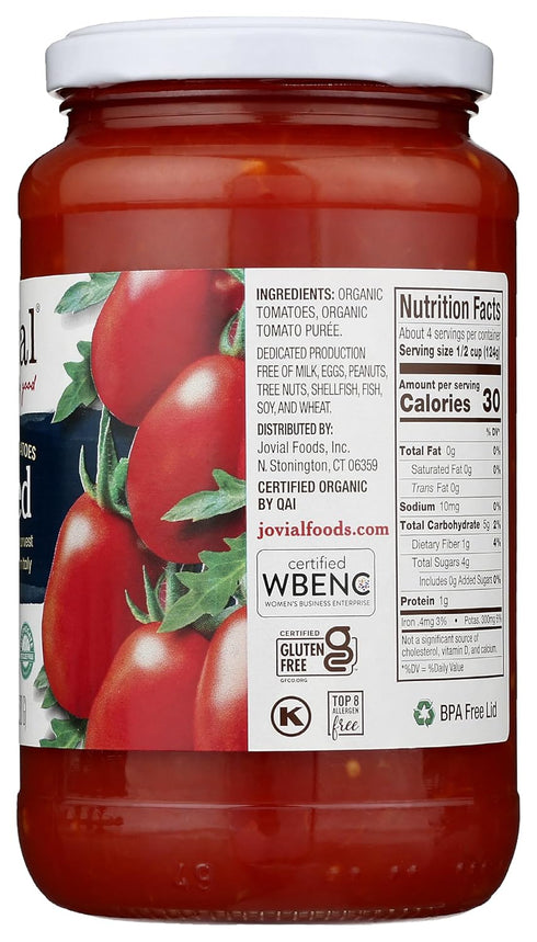 18.3 OZ JOVIAL Organic Tomatoes Diced