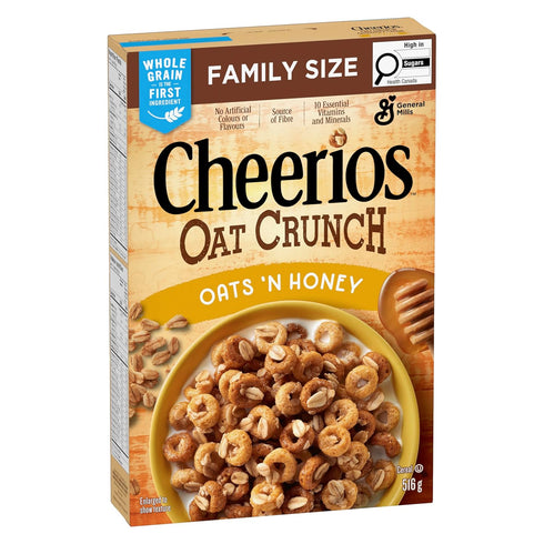 516g/18.2 oz Cheerios Oat Crunch Oats 'N Honey Cereal