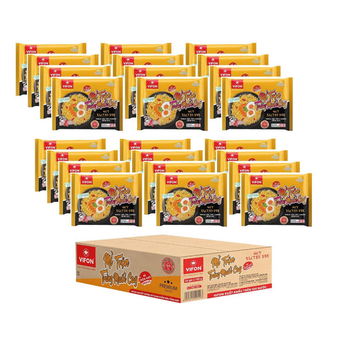 24-Pack (4.6 oz 105 4 VIFON Mixed Salted Egg Instant Noodles, Hot Flavor (M Trn Trng Mui Cay), / g each) | Dried Mix |