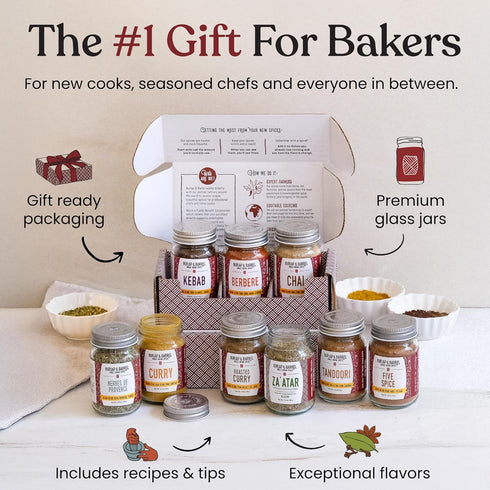 3pk Set 3 Burlap & Barrel Sweet Spice - Full Size Jars including Royal Cinnamon, Cloud Forest Cardamom, & Buffalo