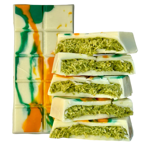 Dubai Chocolate Bar. Velvet Pistachio Cream & Crispy Kataifi in White Chocolate
