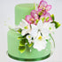 1 Count Global Sugar Art Cattleya Orchid Sugar Cake Flowers Arched Spray, White, by Chef Alan Tetreault
