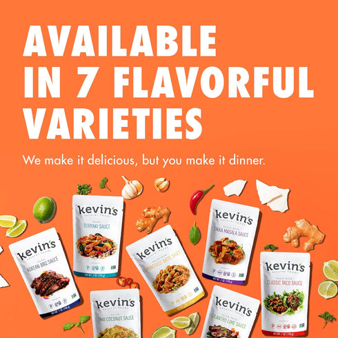 Kevin's Natural Foods Cilantro Lime Sauce - Keto and Paleo Simmer Sauce - Gluten Free, No Preservatives, Non-GMO - 3