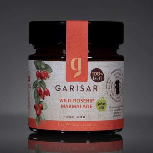 100% 8.47 oz (Pack 2) Garisar- Wild Rosehip Marmalade Sugar Free, Wild Rosehip Marmalade - Natural Wild Rosehip - Great