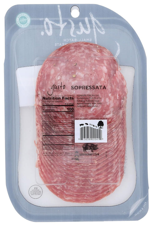 Gusto 4 OZ Sliced Sopressata Salami