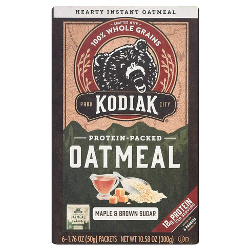 Generic Protein-Packed Maple Brown Sugar Instant Oatmeal, 1.76 oz, 6 Packets (Pack of