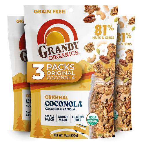 Grandy Organics Original Coconola Granola, Certified Organic Gluten Free Granola, Grain Free,