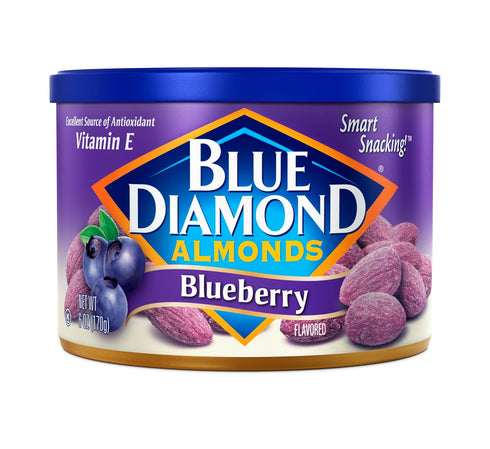 Blue Diamond Almonds, Classic Blueberry Flavored Sweet Snack Nuts, Non-GMO, Kosher, and