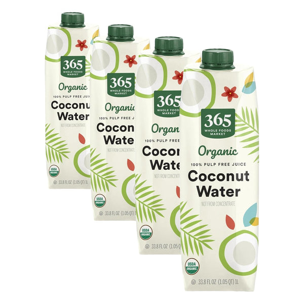 365 by Whole Foods Market, Organic Coconut Water, 100% Pulp-Free Juice, 33.8
