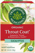 Traditional Medicinals Organic, Throat Coat Tea, Eucalyptus & Slippery Elm - Supports