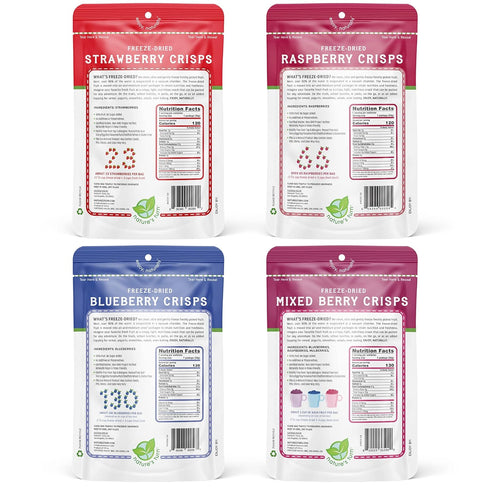 4 (1.2 oz Natures Turn Freeze-Dried Fruit Crisps Healthy, Gluten-Free,Crispy & Delicious, Plant-Based Snack,Ideal