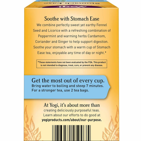 16 Pack (4 Packs) Yogi Tea Stomach Ease - Bags per - Digestive Tea to Help Soothe & Calm the Stomach - Includes