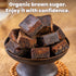 H2ONDBQF 200g/7.05oz Brown Sugar Cubes, Deep Molasses Richness Raw Cane Demerara Sugar, Handmade Ancient Black Sugar