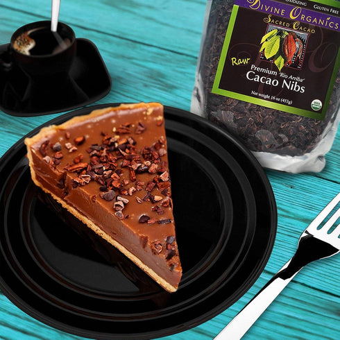 (16oz) Divine Organics Raw Cacao/Cocoa Nibs - Certified Organic - Premium Rio Arriba - Smoothies, Baking, Snacks