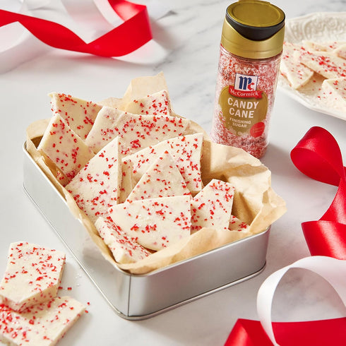 3.81 oz McCormick Finishing Sugar, Candy Cane, Limited Edition, Sweet Peppermint, Iconic Holiday Flavor, For Hot