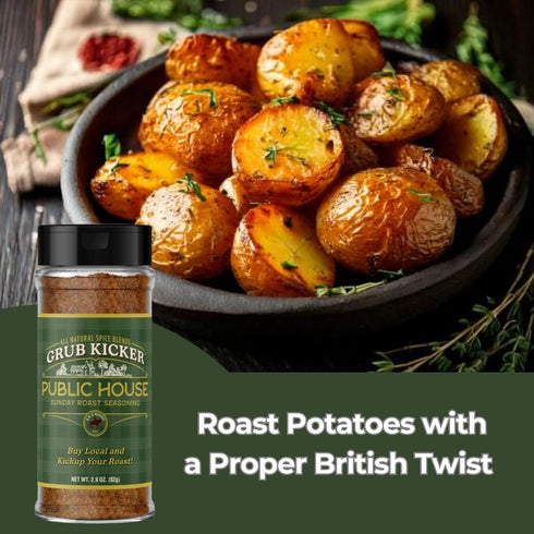 2.9 oz Grub Kicker Public House Sunday Roast Seasoning - Bottle - Prime Rib, Pot Roast, and Beef Tenderloin Spice Rub