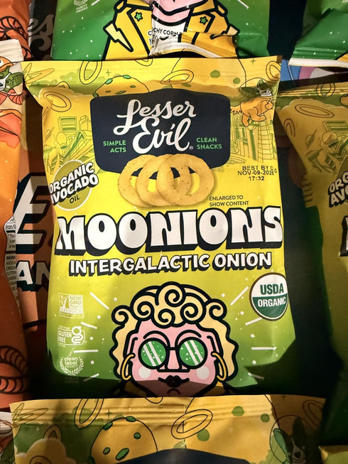 Generic Pack (Pack 12) Organic Cheddar Cheese Puff Space Balls & Intergalactic Onion Rings Variety Gluten Free, Non-GMO
