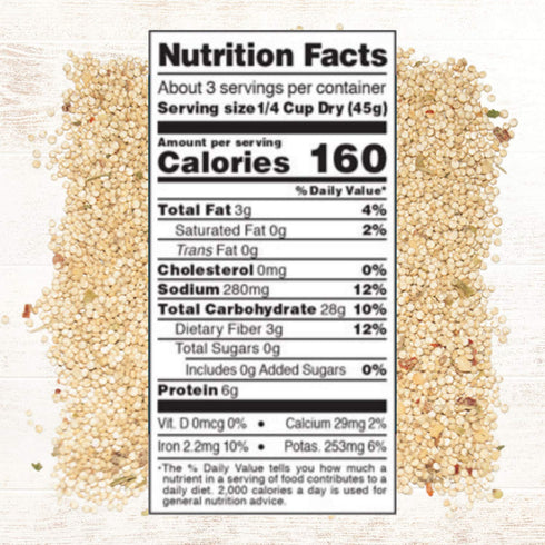 5.46 Pack 6 Roland Foods Mediterranean Seasoned Quinoa, Ounce Bag