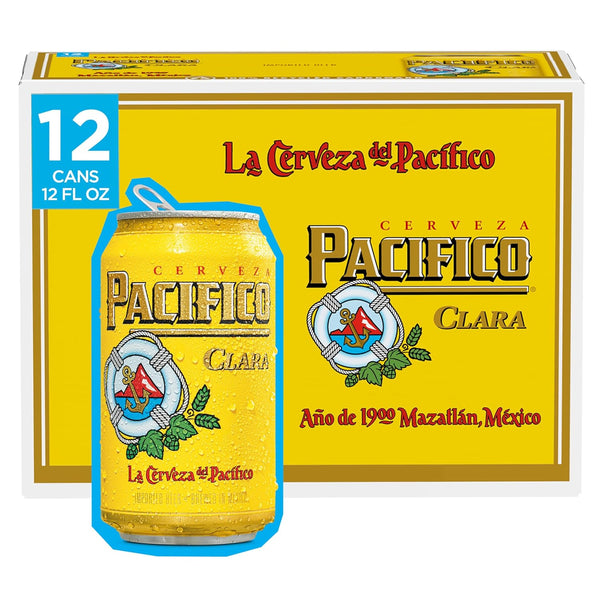 Pacifico Clara Beer, 12 pk, 12 oz cans, 4.4% ABV