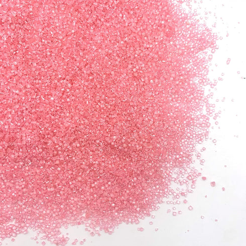 Edible Pink Sanding Sugar Sprinkles - Cupcake Cake Toppers, Celebrations Candy Pearls Shaker Jar for Wedding Party Cake