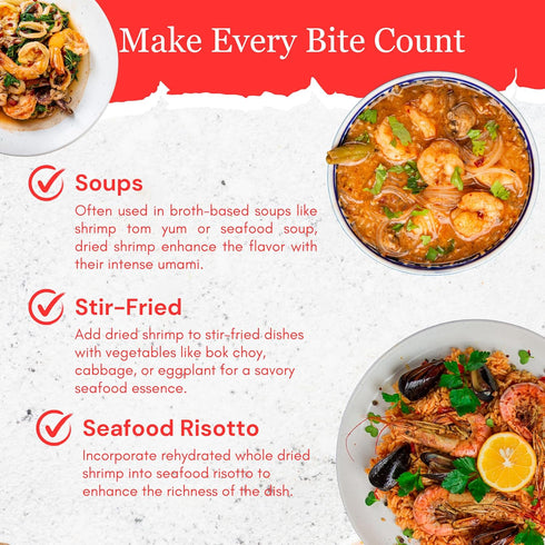 5 Oz, 95 Byait Whole Dried Shrimp Approx. Pieces, Dehydrated & Wild-Caught Shrimp for Snacks, Salads, Soups, Cooking