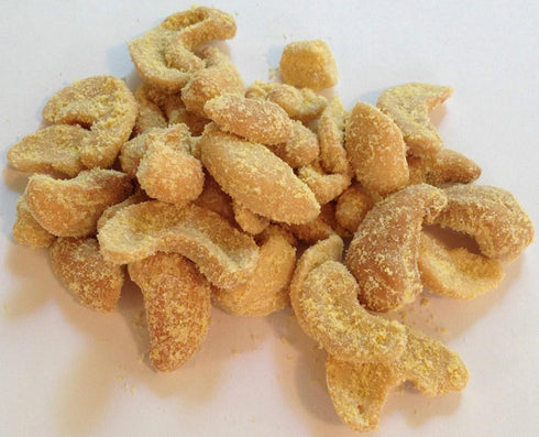 The Brittle Box Candy Co. 1 lb Wasabi Cashews Spicy bag Cashew Nuts Roasted and Coated in Wasabi