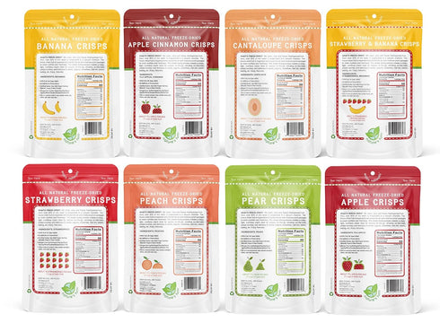 16 (0.53 oz Natures Turn Freeze-Dried Fruit Crisps Healthy, Gluten-Free,Crispy & Delicious, Plant-Based Snack, Ideal