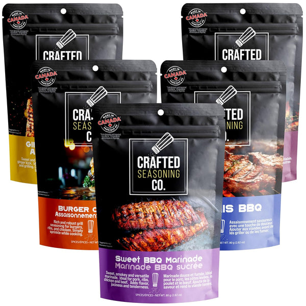 Urbani Crafted Seasoning Co. BBQ Rubs & Seasonings Gift Set (5 Pack) Grilling