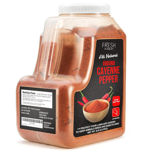 Cayenne Pepper Powder Bulk 5 LB, All Natural Red Pepper Spice, 50,000 SHU Heat for Commercial and Home Cooking