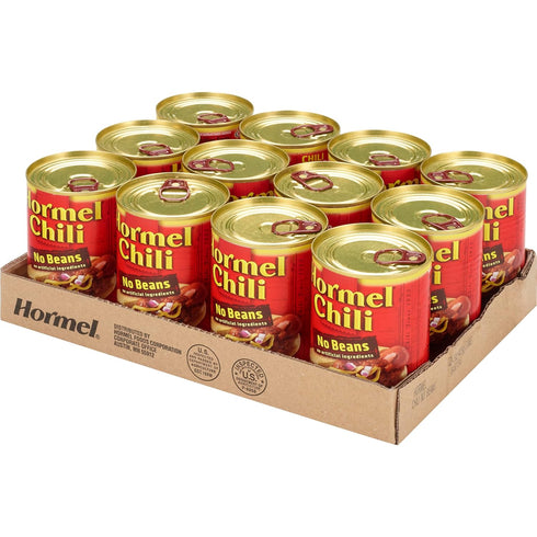 15 (Pack 12) Hormel Chili No Beans, Ounce