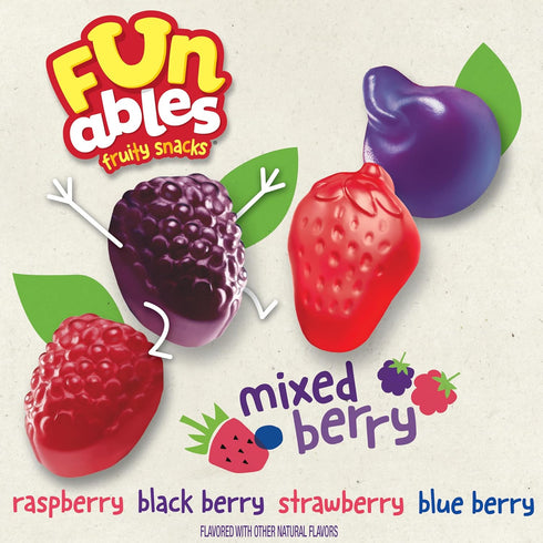 32 oz 40 Funables Fruity Snacks, Mixed Berry Flavored Snacks, ct