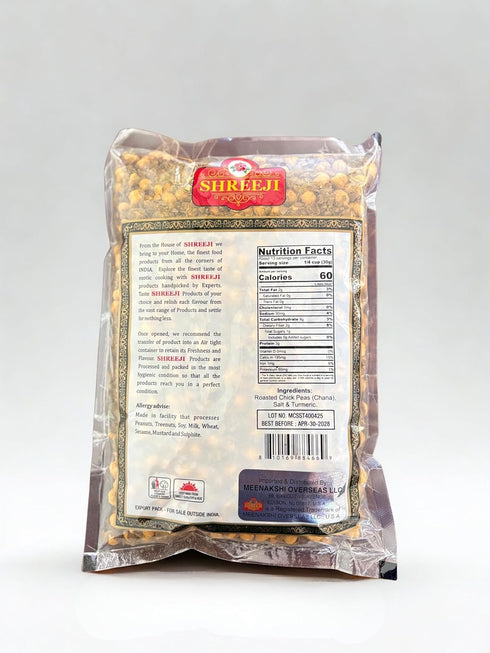 400g Mahabaleshwar Chana | Roasted Chickpeas with Skin | Salt & Turmeric Flavour |